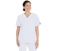 Dickies Signature blouse médicale à col en V pour homme - Blanc - Taille 3XL