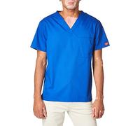 Dickies Signature blouse médicale à col en V pour homme - Bleu - Taille 4XL