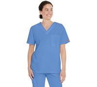 Dickies Signature blouse médicale à col en V pour homme - Bleu - XX-Large