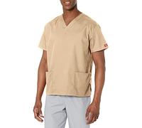 Dickies Signature blouse médicale à col en V pour homme - Marron - Taille S