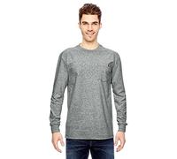 Dickies T-shirt à manches longues et col rond pour homme, taille grande et large, Gris chiné, Taille M
