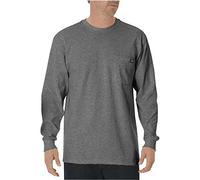 Dickies T-Shirt à Manches Longues et col Rond pour Homme, Taille Grande et Large, Gris chiné, XX-Large