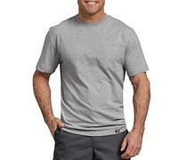 Dickies T-shirt épais pour homme – manches courtes, col rond – Gris chiné Taille S