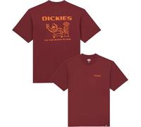 Dickies - Tee-shirt décontracté en coton - Burns Tee SS Andorra pour Homme en Coton - Taille S - Bordeaux Bordeaux S