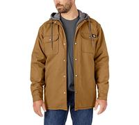 Dickies Fleece Hooded Duck Shirt Jacket with Hydroshield Vêtements d'extérieur Utilitaires de Travail, Marron Canard, XS Homme