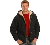 Dickies - Vêtement Extérieur pour Homme, Veste en toile de coton Doublée Sherpa, Capuche trois empiècements, Noir Rinsé, XL