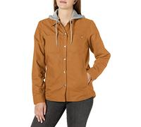 Dickies Women’s Duck Hooded Shirt Jacket, Canard Marron, S Femme