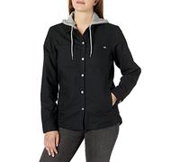 Dickies Women’s Duck Hooded Shirt Jacket, Noir, XS Femme