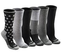 Dickies Women's Dri-tech Moisture Control Crew Socks Multipack, Black Dotted (6 Pairs), Shoe Size: 10-13