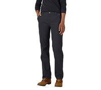 Dickies Women's Relaxed Straight Carpenter Duck Pant, Rinsed Black, 6
