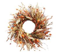Dickly 24 '' Grande Couronne de Porte D'entrée Décoration Intérieure Automne Fausse Guirlande Décoration Ronde