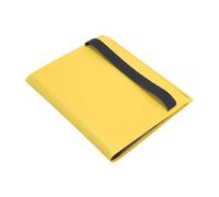 Dickly Cartes Binder 4 Poches, cartes à échanger Binder Strap Design CARTS CARTS, CARDE Storage Binder pour les cartes de jeu, cartes de baseball, Jaune