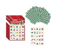 Dickly Cartes de Bingo D'hiver de Vacances, Jeu de Groupe pour Grands Groupes, Adultes, Collègues