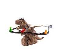 Dickly Circuit de Dinosaures avec Musique et Lumières - Jouet éducatif pour Enfants, Brun