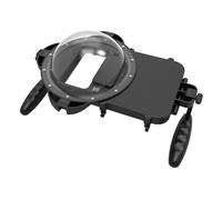 Dickly Étui de Téléphone sous-Marin pour Plongée en Apnée, avec Port en Dôme Transparent, Couleur Noire, Universel pour La Natation, élégant et Durable