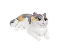 Dickly Figurine de chat réaliste, modèle de jouet, simulation de chat, figurine d'animal pour fête à thème, Chat Calico