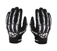 Dickly Gants de Moto à Motif Squelette, Gants à Doigts complets, Respirants, antidérapants, Gants d'équitation pour Hommes et Femmes, Polyvalents, Taille M