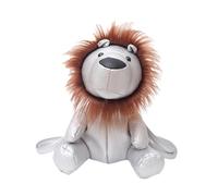 Dickly Lion Sac à Dos Voyage Beau Jouet en Peluche Léger Décontracté Zippé pour Les Femmes, Argent