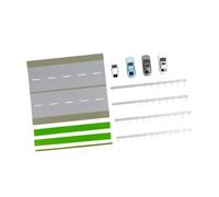 Dickly Modèle de garage de voiture de la scène routière 1:64 Affichage Carie de caractéristique de voiture Modèle de stationnement Scène pour les adultes, Argent