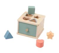 Dickly Objet Permanence Box Toy Drop Box de forme de couleur en bois pour les garçons Girls Children, Boîte En Forme