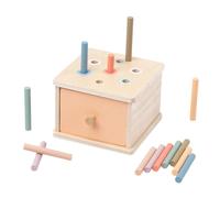 Dickly Objet Permanence Box Toy Drop Box de forme de couleur en bois pour les garçons Girls Children, Boîte de Bâton