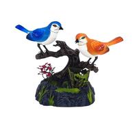 Dickly Parrots qui parlent, décoration de bureau à domicile, léger, animal de compagnie électronique, contrôle du son parlant, jouet d'oiseau, pour cadeau, 1 Orange 1 Bleu