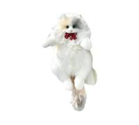 Dickly Pouchle de Chat en Peluche de Jour réaliste pour Faire du Shopping des Vacances en Cadeaux Quotidiens, Cravates Aux Fraises