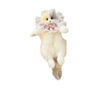 Dickly Pouchle de Chat en Peluche de Jour réaliste pour Faire du Shopping des Vacances en Cadeaux Quotidiens, Cravates Roses