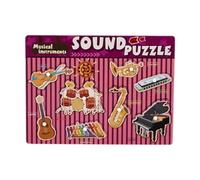 Dickly Puzzles Sonores pour Enfants, Jouet éducatif, Planche à Chevilles, Puzzle En Bois pour Filles et Garçons, Cadeaux de Noël pour Bébés, Musique
