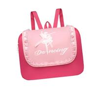 Dickly Sac d'école de Danse Latine pour Filles, coloré, Mignon, léger, avec poignée, Sac à bandoulière, Sac à Main pour Cadeau, Danse, Gymnastique, Enfants, Rouge