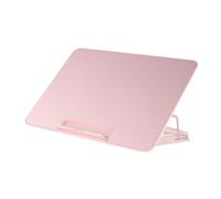 Dickly Support de Refroidissement pour Ordinateur Portable, Double Ports USB, 6 réglages de la Hauteur, Utilisation du Tour, Vitesse du Ventilateur réglable, Rose