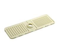 Dickly Tapis de Robinet en Silicone, Plateau Anti-Gouttes pour Évier de Cuisine, Tapis Absorbant pour Robinet Anti-Eclaboussures, Tapis de Séchage Robinet pour Cuisine, Salle de Bain, Comptoir Blanche