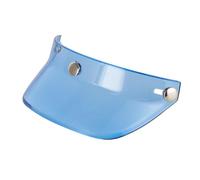 Dickly Visière de Casque, Pare-Soleil à 3 Boutons-Pression, Protection Solaire à Visage Ouvert pour Casques Rétro, Remplacement Direct, Bleu