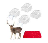 Dickno Lot de 4 sifflets d'alerte universels pour voiture - Pour éviter les collisions - Accessoires universels d'alerte pour animaux (blanc)