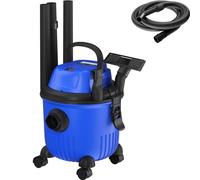 DICN Aspirateur humide et sec - Conteneur de 15 litres - Force d'aspiration 16 KP - Moteur de 800 W avec câble d'alimentation de 2 m - Aspirateur pour déchets secs/eau stagnante/tapis propre pour la