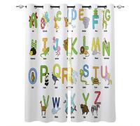 DICOINB Rideau Occultant Oeillet Motif Animaux De La Forêt,3D Court Moderne 2 Panneaux Rideau Occultant Thermiques pour Salon Chambre Enfant Garcon,200X160Cm(Lxh)/100X160Cm*2,D1