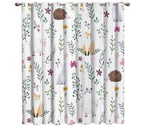 DICOINB Rideau Occultant Oeillet Motif Renard des Animaux De La Forêt,3D Court Moderne 2 Panneaux Rideau Occultant Thermiques pour Salon Chambre Enfant Garcon,140X100Cm(Lxh)/70X100Cm*2,C15