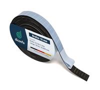 diconfa Bande de Caoutchouc AUTOCOLLANTE 10mm 1cm de Large - ÉPAISSEUR 0,5mm à 10mm Longueur 0,05 à 10m ==> 1500mm 150cm de Long, 2mm épais - Tapis en Caoutchouc au mètre Fortement adhésif