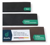 diconfa Bande racleuse raclette sur Mesure ==> Premium, 80 x 2700 x 10mm Tissu renforcé - Choisir Taille + QUALITÉ - Bande en Caoutchouc résistant à l'abrasion Chasse-Neige Lame de déneigement