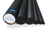 diconfa barre ronde en PVC noir foncé - SÉLECTION : Ø 50 x 350mm - Ø : 3mm à 100mm - LONGUEUR : 50mm à 1000mm barre en plastique ébavurée matériau plein robuste durable stable aux UV