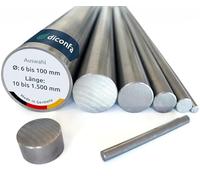 Diconfa Rond S355 J2+C - Ø 25mm x 80mm - Diamètre 10 à 100mm - Longueur 10 à 1000mm - Étiré Acier Clair H9 | ST 52 K - 1.0570 | Arbre de Construction Tige Axe Boulon
