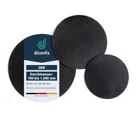diconfa Tapis Rond en Caoutchouc SBR - DIAMÈTRE : 0,1m à 1,3m - ÉPAISSEUR : 0,5 à 30mm - Choix : Ø 220mm (22cm), mm d'épaisseur - Tapis de Protection Rond sous-Couche Tapis de Sol