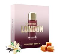Dicora Urban Fit Set London for her + Neceser - Eau de toilette pour femme 150 ml - Parfum floral avec bergamote, jasmin, vanille et caramel
