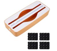 DICOSMETIC 1 coupe-film en plastique, coupe-film en aluminium, 2 en 1, organisateur d'enrouleur, réutilisable, coupe-film alimentaire, couleur pêche, pour film en aluminium