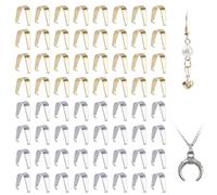 DICOSMETIC 100 pièces 2 couleurs acier inoxydable pinch bails pendentifs fermoirs connecteurs pour bracelets colliers fabrication de bijoux 7x6~6,5x3mm