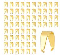 DICOSMETIC 100pcs Pendentif Bélières Or Pince Bélière Connecteur Pince Fermoir Acier Inoxydable Dangle Pendentif Connecteur Glace Pincement Bélières pour Collier Fabrication de Bijoux, 7mm