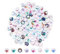 DICOSMETIC 112 pièce de Perles Bubblegum 8 couleurs en Acrylique Grosses Perles Géantes en Plastique Perles D'Espacement en Vrac pour la Fabrication de Colliers et de Bracelets Trou: 3mm