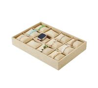 DICOSMETIC 12 Fente Bracelet Oreiller Plateau en Bois Bracelet Présentoir Bracelet Organisateur Plateau Montre Plateau de Rangement pour Vendre la Décoration Intérieure 9.53"X13.66"X2.01"