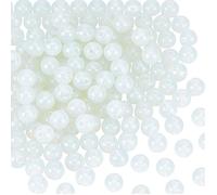 DICOSMETIC 150Pcs Perles Rondes En Opalite Perles D'opale Naturelle Blanche 8mm Perles Lisses Libres Pour Fabrication De Bijoux Fournitures De Creation Pour Projets De Bricolage Et Loisirs Creatifs