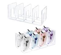 DICOSMETIC 2 Pcs 8 Grids Clear Small Shoe Rack Acryl Shoe Holder 32x14.5x12.9 cm Shoe Display Organizer Stackable Shoe Storage Rack For Home Desk Office Document Organizer